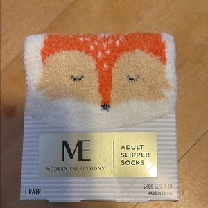 Modern Expressions Fox Slipper Socks